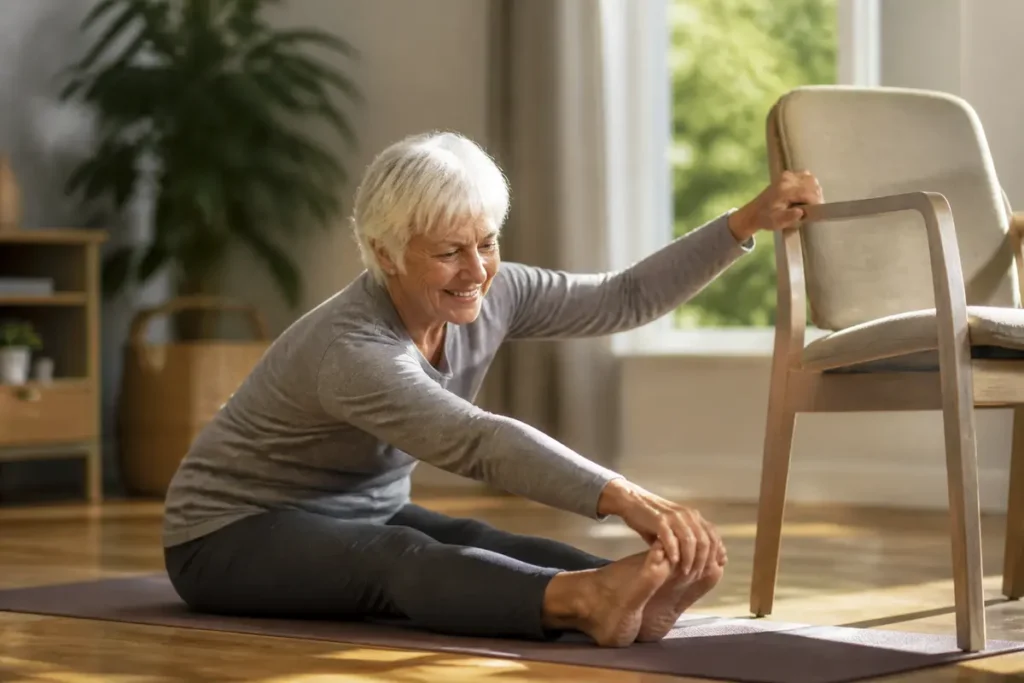 Hamstringoefeningen voor ouderen: tips voor een veilige training